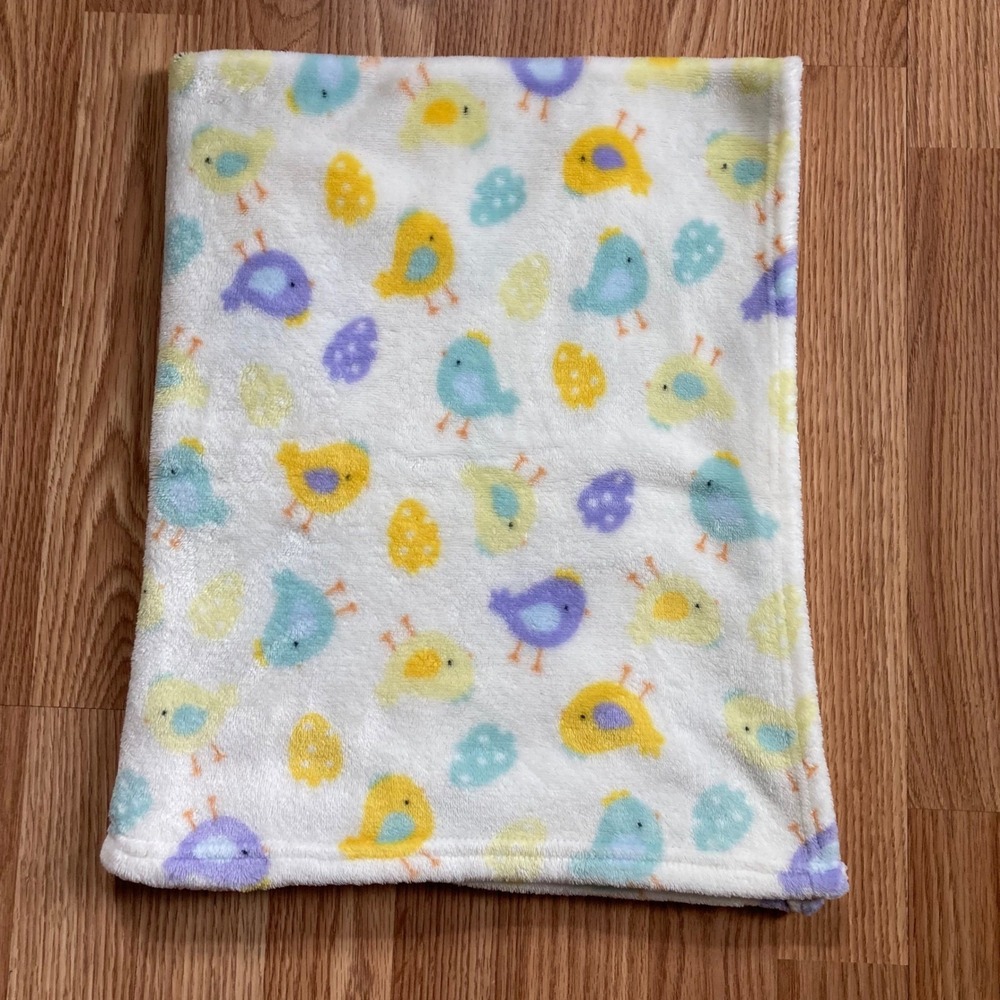 Parent's Choice Baby Blanket Chicks Eggs Easter Pastels Walmart 30 x 35